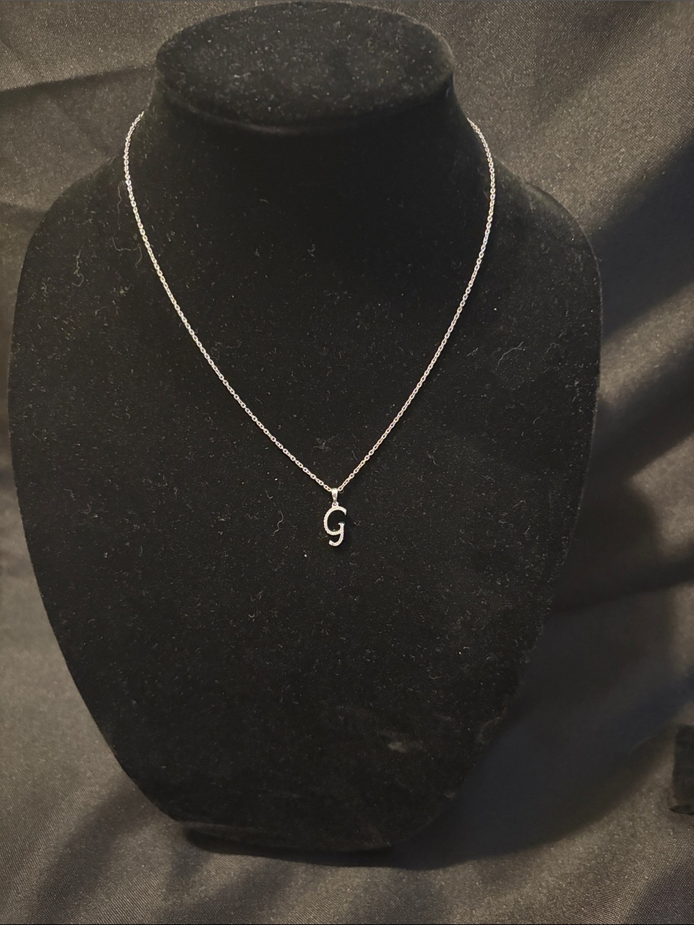 Diamond Studded “G” Necklace - Women's Jewelry